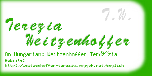 terezia weitzenhoffer business card